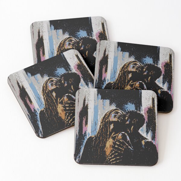 Item preview, Dark Abstract Couple Print, Moody Expressionist Romantic Art designed and sold by Studio pod Burom.