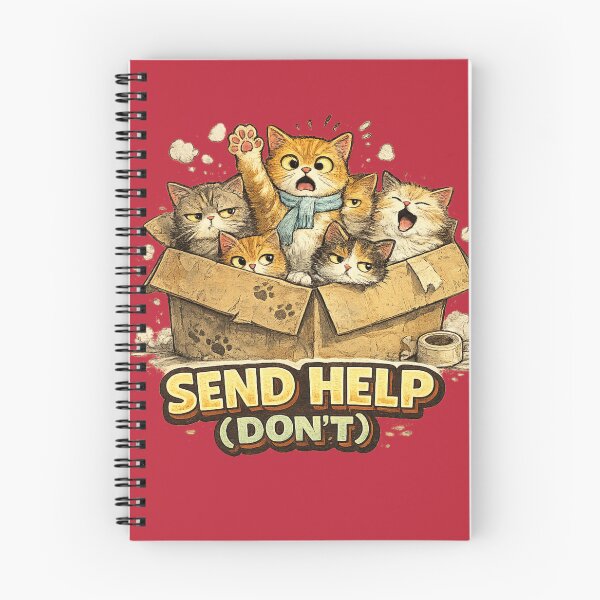 Item preview, Send Help Don't – Funny Cats in Box Chaos Humor Art | Cat Lover Gift designed and sold by irfanshikh.