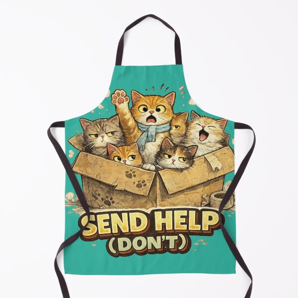 Item preview, Send Help Don't – Funny Cats in Box Chaos Humor Art | Cat Lover Gift designed and sold by irfanshikh.
