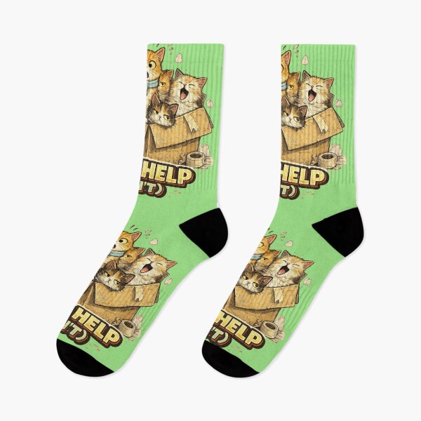 Item preview, Send Help Don't – Funny Cats in Box Chaos Humor Art | Cat Lover Gift designed and sold by irfanshikh.