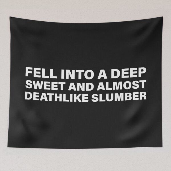 Item preview, Fell Into a Deep, Sweet, and Almost Deathlike Slumber — The Odyssey Quote (Black Version) designed and sold by LiteraryRelics.