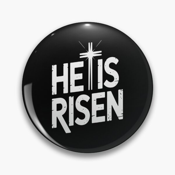 Item preview, He Is Risen Minimalist Cross Bold Christian Typography designed and sold by stickercuffs.