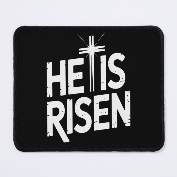 Item preview, He Is Risen Minimalist Cross Bold Christian Typography designed and sold by stickercuffs.