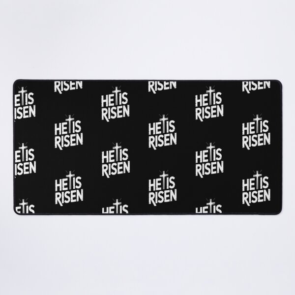 Item preview, He Is Risen Minimalist Cross Bold Christian Typography designed and sold by stickercuffs.
