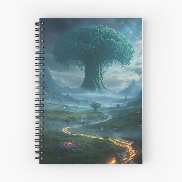 Item preview, Great Sacred Tree Fantasy Alien Landscape designed and sold by Luminous Wilds.