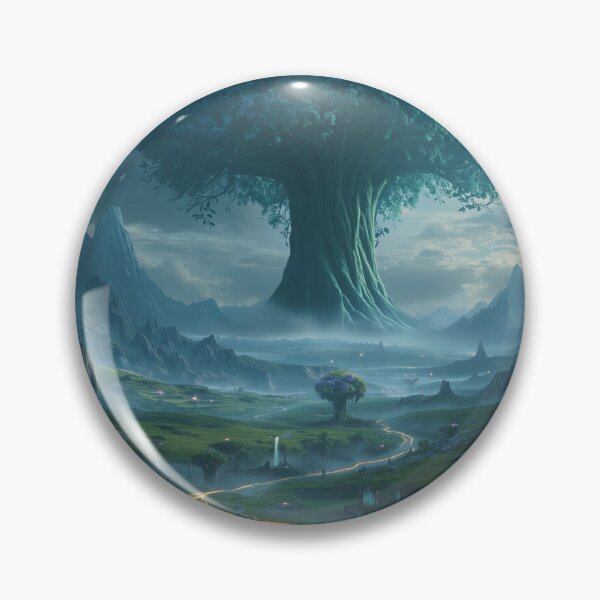 Artikelvorschau, Riesiger heiliger Baum, Fantasy-Alien-Landschaft entworfen und verkauft von Luminous Wilds.