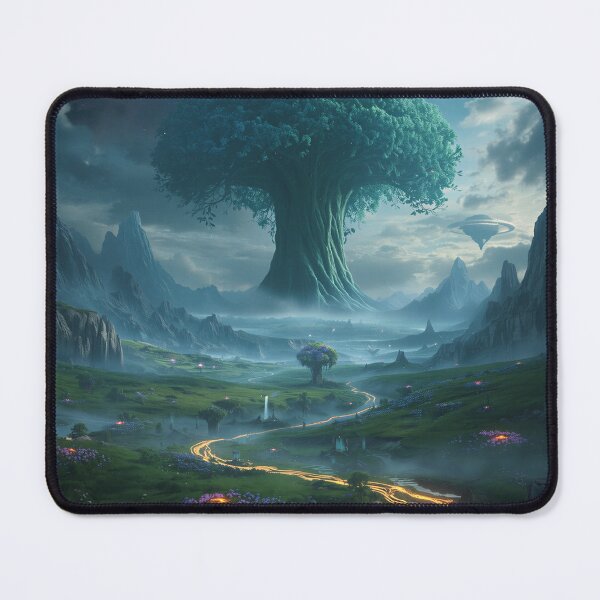 Item preview, Great Sacred Tree Fantasy Alien Landscape designed and sold by Luminous Wilds.
