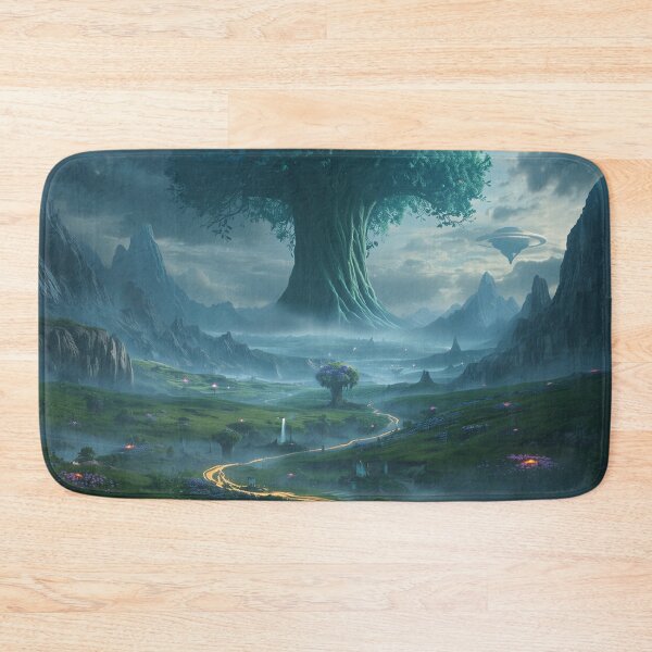 Item preview, Great Sacred Tree Fantasy Alien Landscape designed and sold by Luminous Wilds.