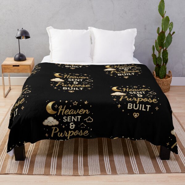Item preview, Heaven Sent & Purpose Built – Cute Whimsical Gold Baby & Toddler Design designed and sold by Rooted in purpose.