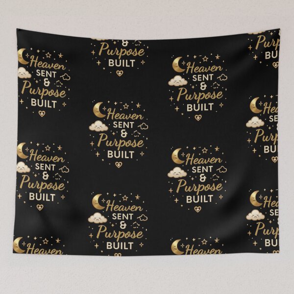 Item preview, Heaven Sent & Purpose Built – Cute Whimsical Gold Baby & Toddler Design designed and sold by Rooted in purpose.