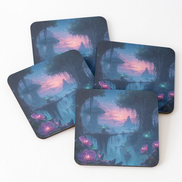 Item preview, Crystal Rainforest Canopy Fantasy Landscape designed and sold by Luminous Wilds.
