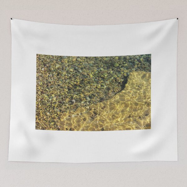 Item preview, Sunlit Pebbles And Sand Through Clear Shallow Water With Rippling Light Patterns designed and sold by Nmallia.