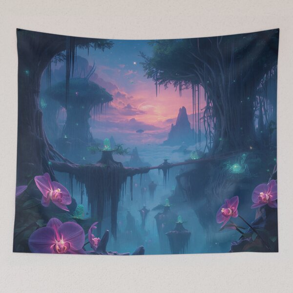 Item preview, Crystal Rainforest Canopy Fantasy Landscape designed and sold by Luminous Wilds.