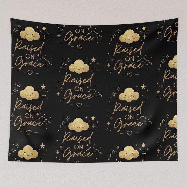 Item preview, Raised On Grace – Cute Whimsical Gold Cloud Baby & Toddler designed and sold by Rooted in purpose.