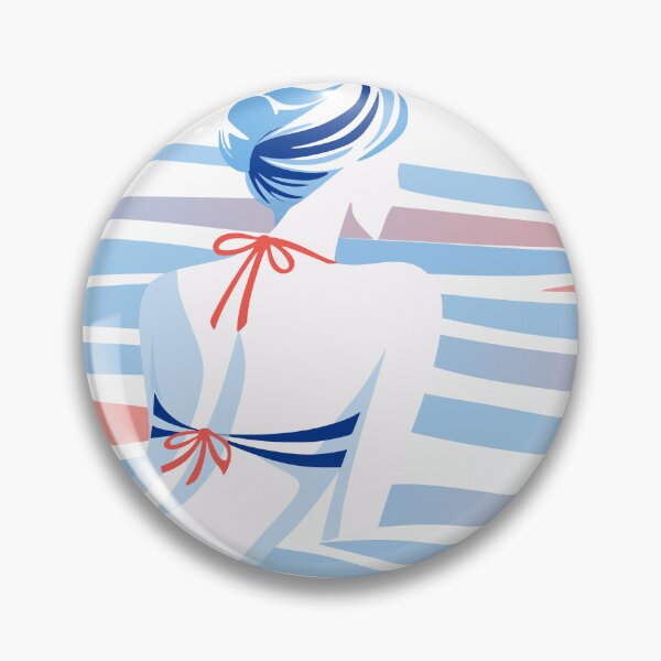 Item preview, Coastal Woman Stripes Art designed and sold by Studio pod Burom.