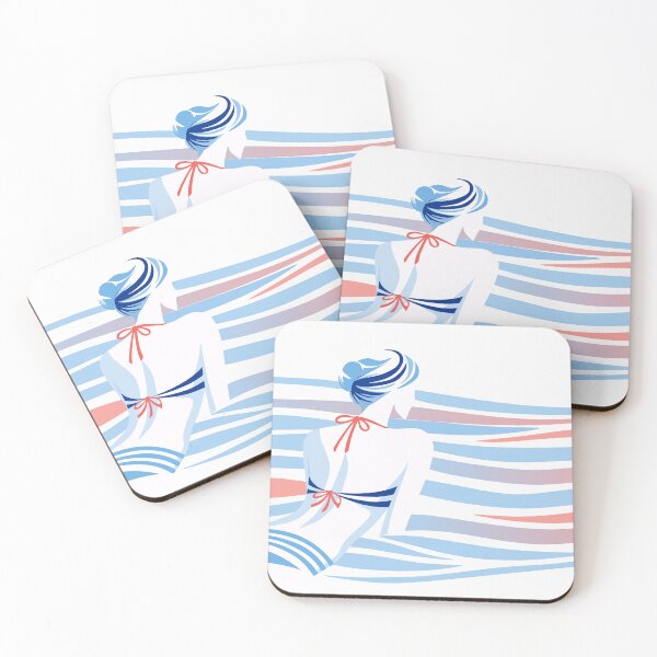 Item preview, Coastal Woman Stripes Art designed and sold by Studio pod Burom.