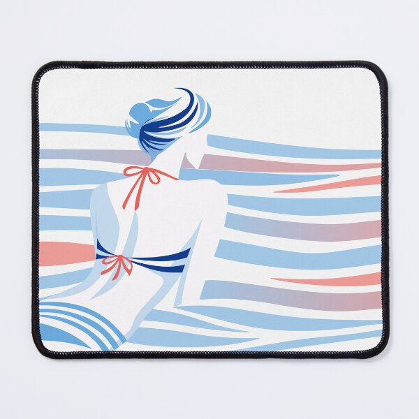 Item preview, Coastal Woman Stripes Art designed and sold by Studio pod Burom.