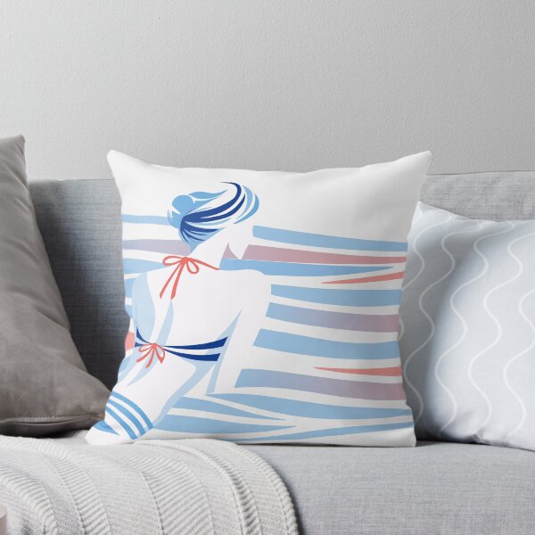 Item preview, Coastal Woman Stripes Art designed and sold by Studio pod Burom.