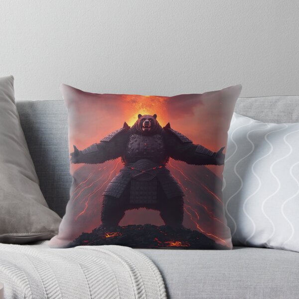 Item preview, Volcanic Bear Warrior Samurai — Japanese Dark Fantasy Art designed and sold by Tokyo Neo Noir Collective .