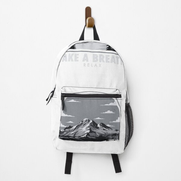 Item preview, Take A Breath Relax Mountain Landscape Noir Nature Illustration designed and sold by MerchlyMike.
