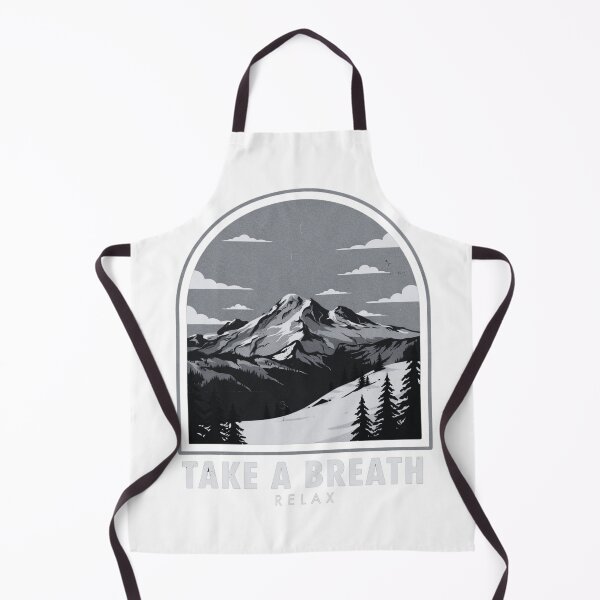 Item preview, Take A Breath Relax Mountain Landscape Noir Nature Illustration designed and sold by MerchlyMike.