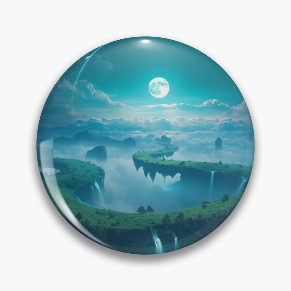 Item preview, Floating Crescent Islands Fantasy Landscape designed and sold by Luminous Wilds.