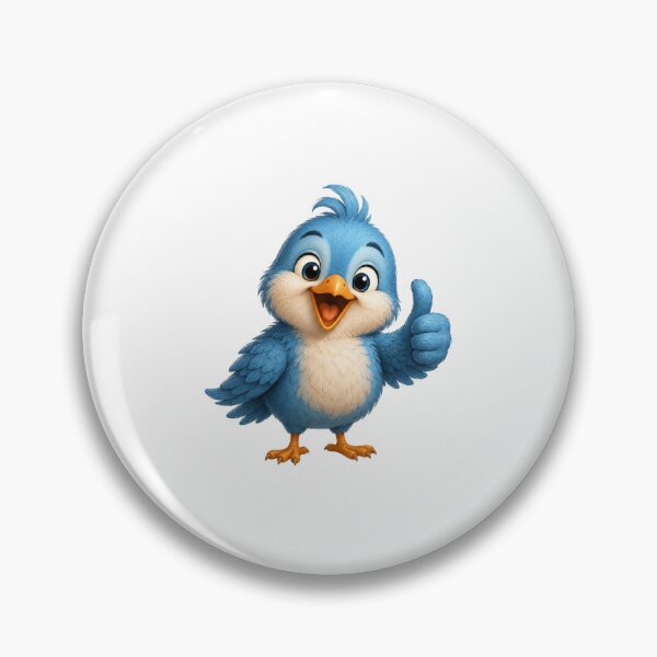Item preview, Cute Blue Bird Thumbs Up Watercolor Happy Animal designed and sold by Seculinator.