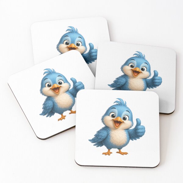 Item preview, Cute Blue Bird Thumbs Up Watercolor Happy Animal designed and sold by Seculinator.
