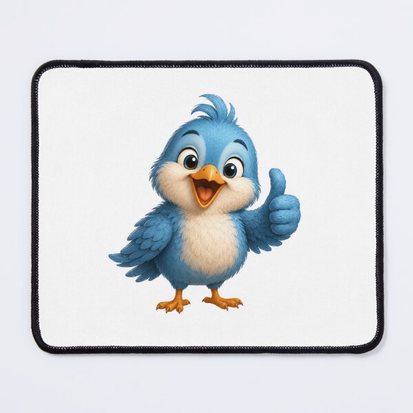 Item preview, Cute Blue Bird Thumbs Up Watercolor Happy Animal designed and sold by Seculinator.