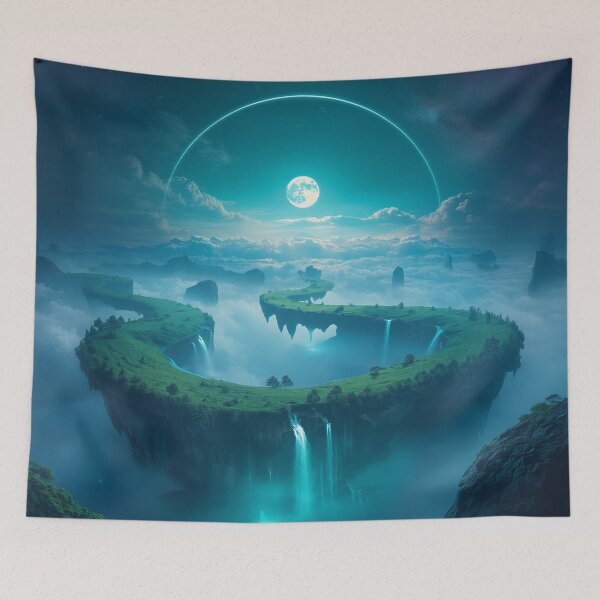 Item preview, Floating Crescent Islands Fantasy Landscape designed and sold by Luminous Wilds.