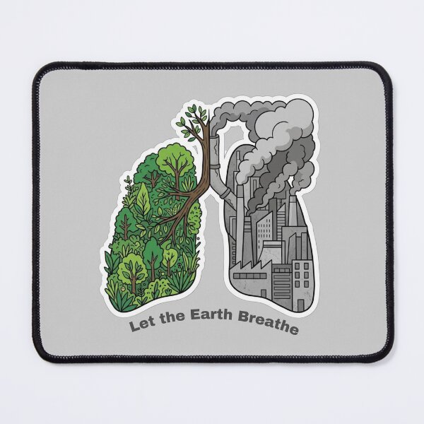 Item preview, Let the Earth Breathe Eco Lungs Vintage Art by Vintry off. designed and sold by VintryOff.