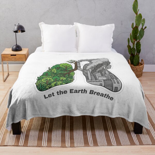 Item preview, Let the Earth Breathe Eco Lungs Vintage Art by Vintry off. designed and sold by VintryOff.