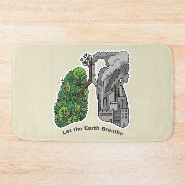 Item preview, Let the Earth Breathe Eco Lungs Vintage Art by Vintry off. designed and sold by VintryOff.