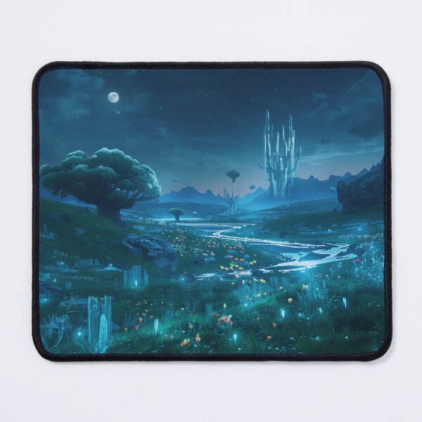 Item preview, Moonlit Spirit Plains Fantasy Alien Landscape designed and sold by Luminous Wilds.