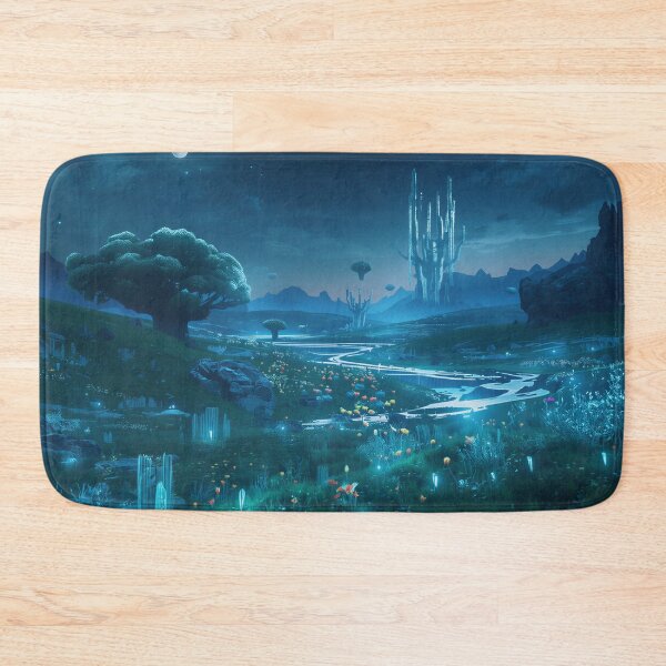 Item preview, Moonlit Spirit Plains Fantasy Alien Landscape designed and sold by Luminous Wilds.