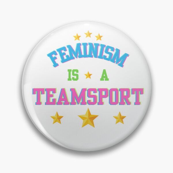 Item preview, Feminism is a teamsport! Blue-Green-Pink designed and sold by Cages or Wings.