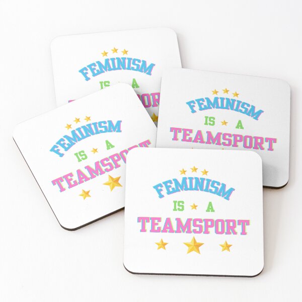 Item preview, Feminism is a teamsport! Blue-Green-Pink designed and sold by Cages or Wings.