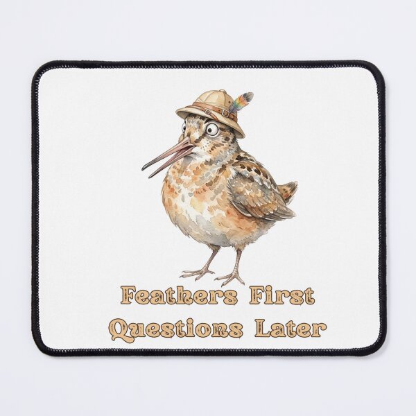 Item preview, American Woodcock Feathers First Questions Later | Funny Explorer Bird designed and sold by HelgaCraftery.
