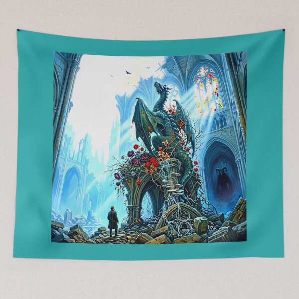 Item preview, Dark Gothic Art &amp; Fine Art Prints (1:1 Square Posters) designed and sold by Cyber-ART-Studio.