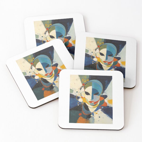 Item preview, Colourful artistic face design with many colours designed and sold by carlsmart1.