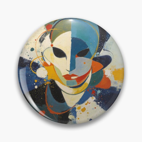 Item preview, Colourful artistic face design with many colours designed and sold by carlsmart1.