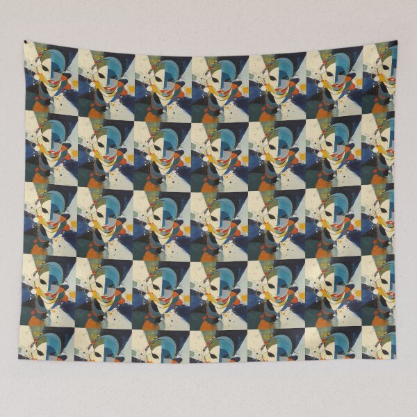 Item preview, Colourful artistic face design with many colours designed and sold by carlsmart1.