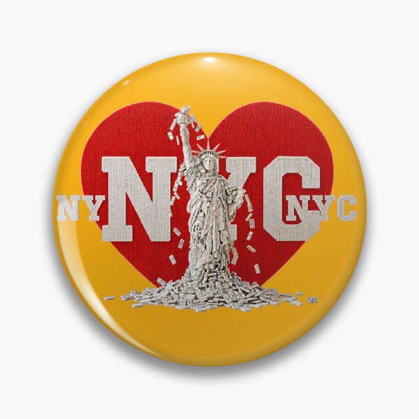 Item preview, I Love NYC Statue of Liberty Domino Art Mosaic Heart designed and sold by puzzell.
