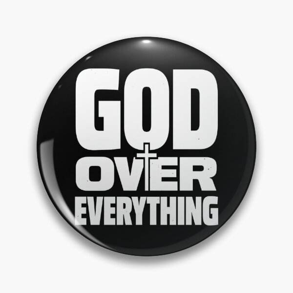 Item preview, God Over Everything Minimalist Cross Christian Typography designed and sold by stickercuffs.