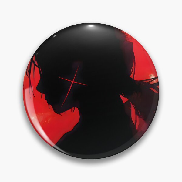 Item preview, The Glowing Scar - Himura Kenshin Crimson Sun Samurai Silhouette designed and sold by Teenkai.
