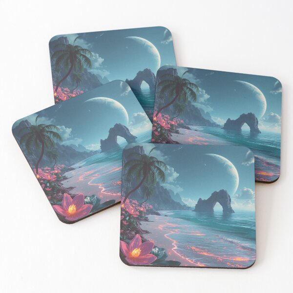 Item preview, Celestial Bloom Coast Fantasy Landscape designed and sold by Luminous Wilds.