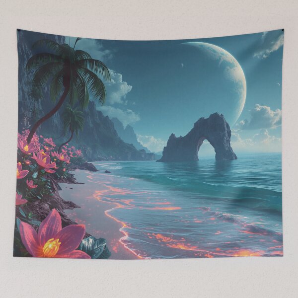 Item preview, Celestial Bloom Coast Fantasy Landscape designed and sold by Luminous Wilds.