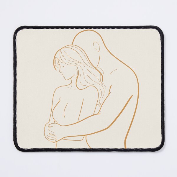 Item preview, Minimalist Couple Embrace Line Art designed and sold by Studio pod Burom.