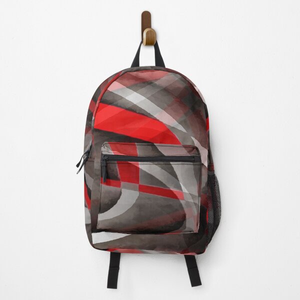 Item preview, Eighties Red On Grey Abstract Curve Pattern designed and sold by taiche.