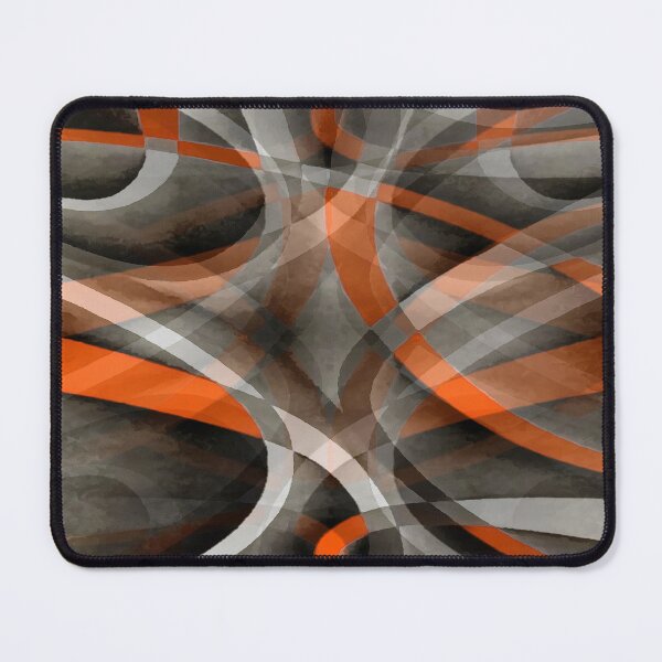 Item preview, Eighties Burned Orange On Grey Abstract Curve Pattern designed and sold by taiche.